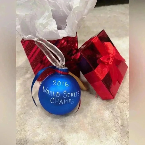 CHICAGO CUBS 2016 WORLD SERIES CHAMPIONS CHRISTMAS ORNAMENT *BAT - Picture 4 of 4